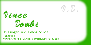 vince dombi business card